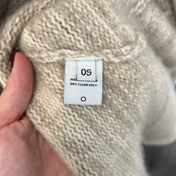 $2195 The Elder Statesman Beige Knit Cashmere Open Midi Vest one size - Picture 6 of 7